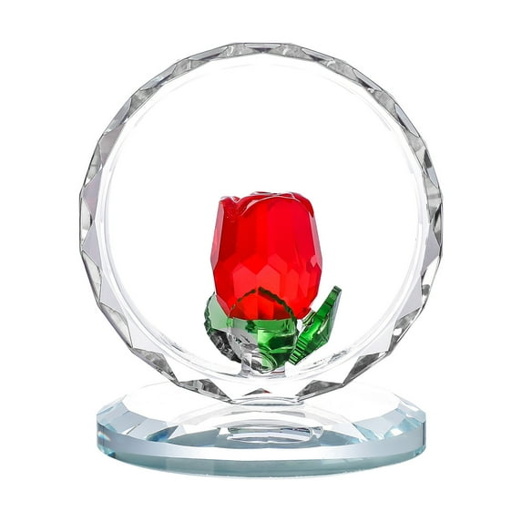 Mlkoz Valentine's day Decor, Roses Crystal Ornaments Car Interior Decoration Home Decoration Birthday Gift, Mom Gifts