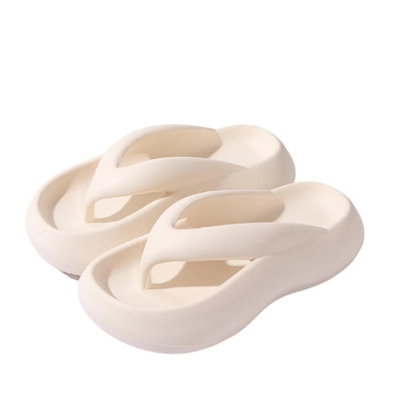 Mlkoz Womens Flip-Flops Non-Slip Flat Beach Sandals for Summer Shower Bathroom Outdoor Travel Slippers