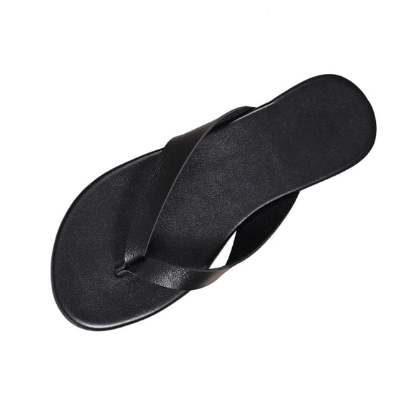Mlkoz Womens Peep Toe Flat Flip-Flops Solid Color Casual Outdoor Summer Slippers 36-43