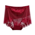 thumbnail image 1 of Mlkoz Womens Underwear Comfortable Soft Plus Size Panties High Waist Lace Mesh Briefs, 1 of 3