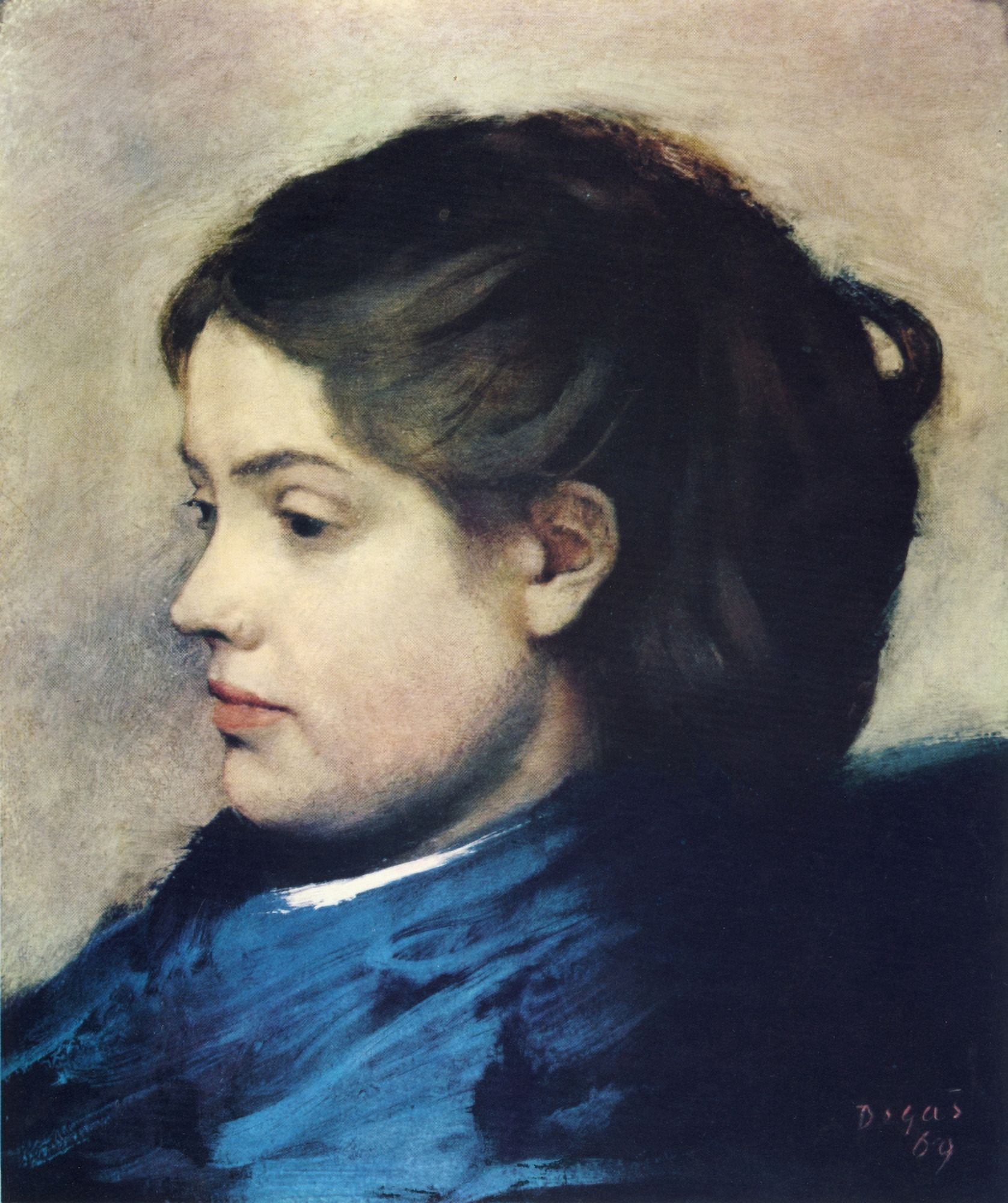 Mlle Dobigny 1869 Canvas Art - Edgar Degas (18 x 24)