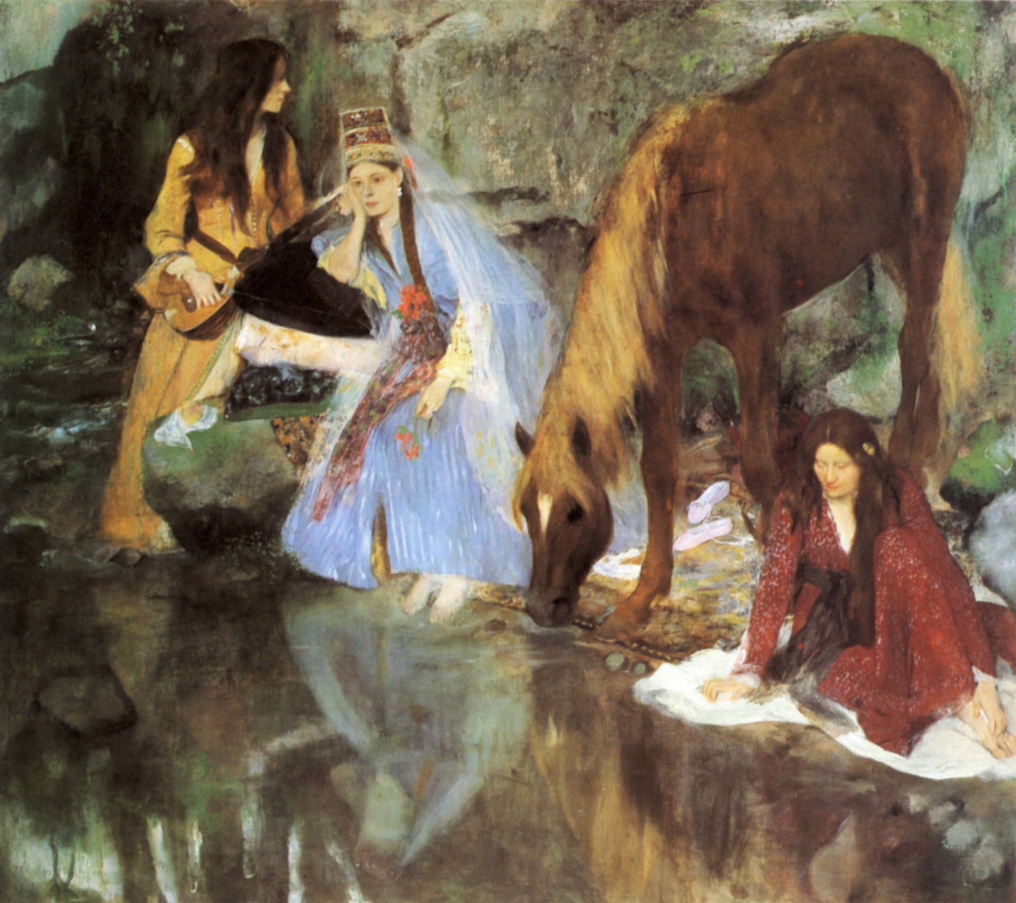 Mlle Fiocre in the Ballet The Source 1867 Canvas Art - Edgar Degas (18 x 24)
