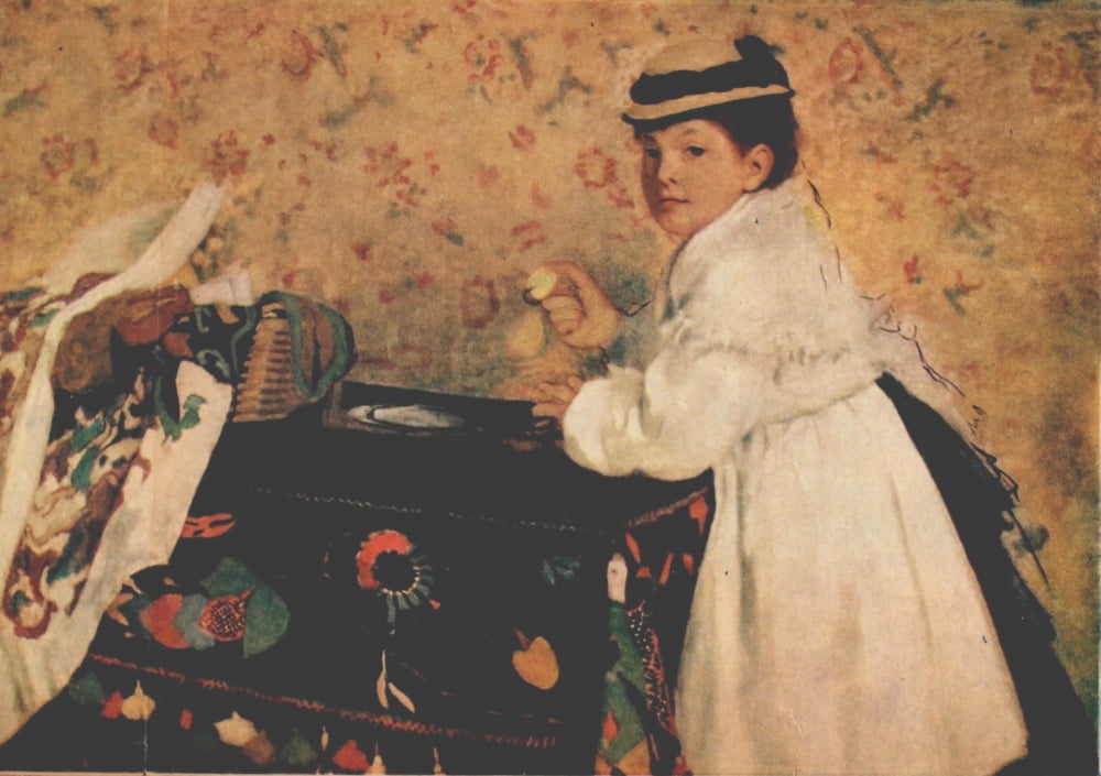 Mlle Hortense Valpincon 1869 Canvas Art - Edgar Degas (18 x 24)