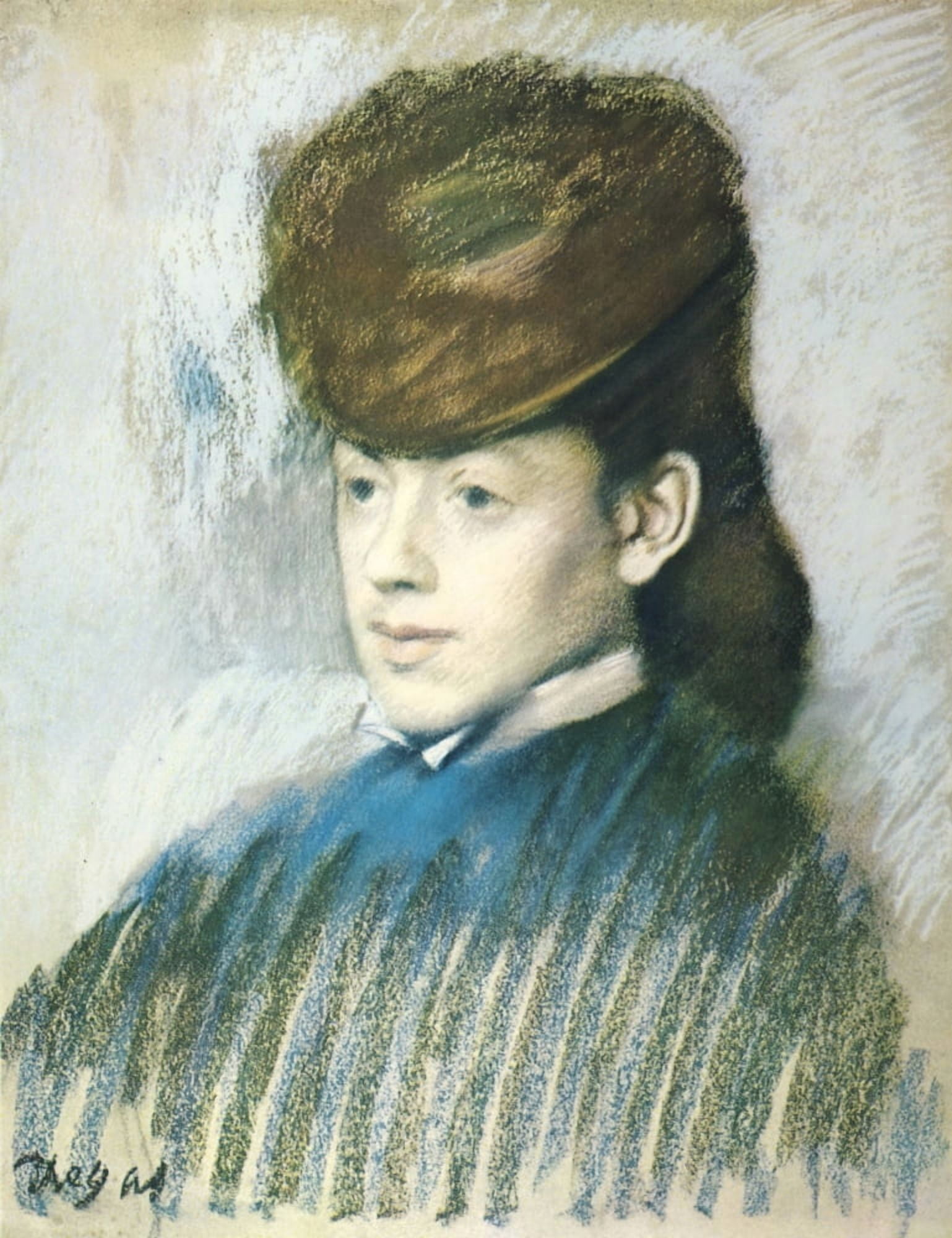 Mlle Malo c1877 Canvas Art - Edgar Degas (24 x 36)