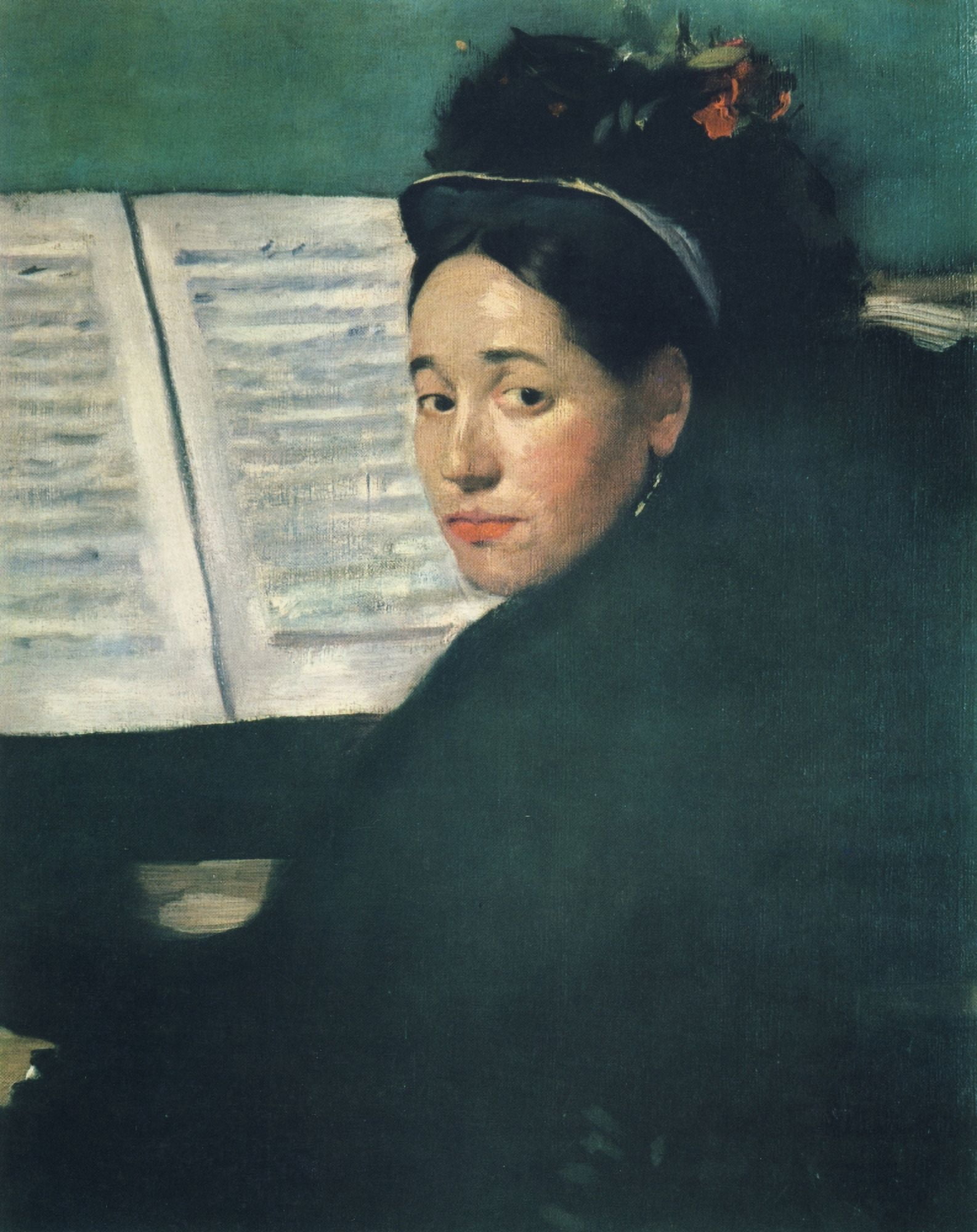 Mlle Marie Dihau c1869 Canvas Art - Edgar Degas (18 x 24)