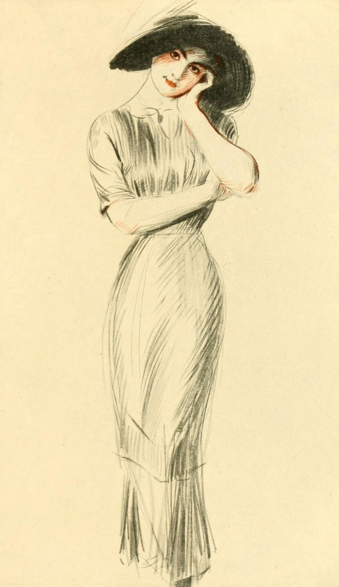 Mlle Medj Conquy Canvas Art - Paul Csar Helleu (18 x 24)