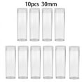 Mlless 10Pack 30mm Clear Plastic Coin Storage Tubes for Coin