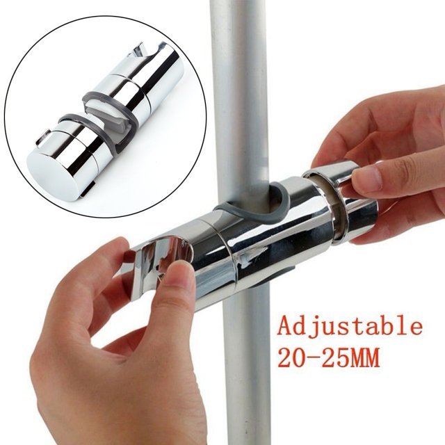 Mlless 2025mm Adjustable Chrome Shower Head Rail Slider Bracket Holder