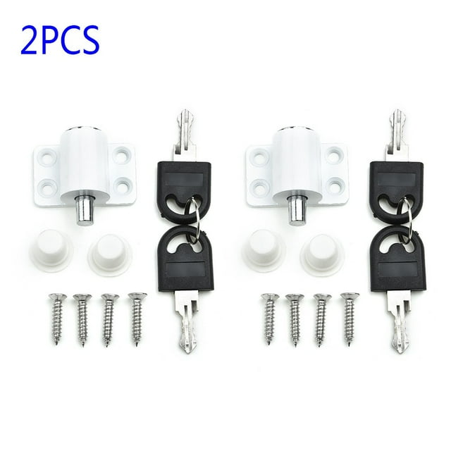 Mlless 2Pcs Patio Door Lock Set with 4 Keys, Sliding & Casement