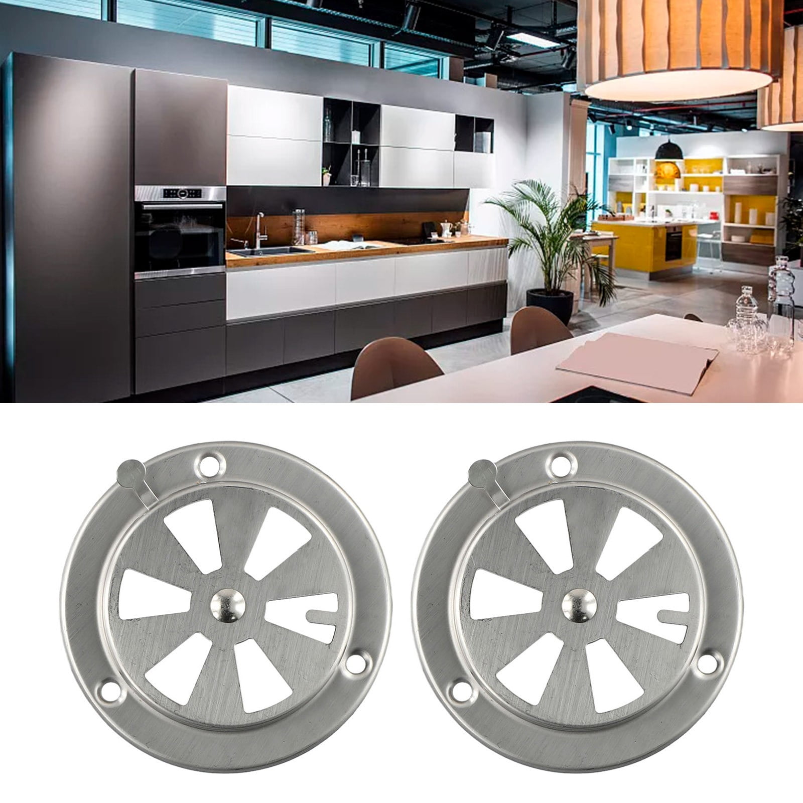 Mlless 2pcs Adjustable BBQ Grill Air Vent Damper for Oven and Stove