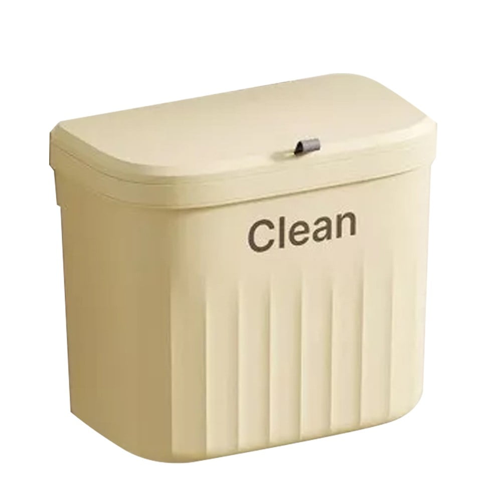 Hanging Trash Can With Lid - 8.5L/12L Wall Mounted Kitchen Bathroom Garbage Bin