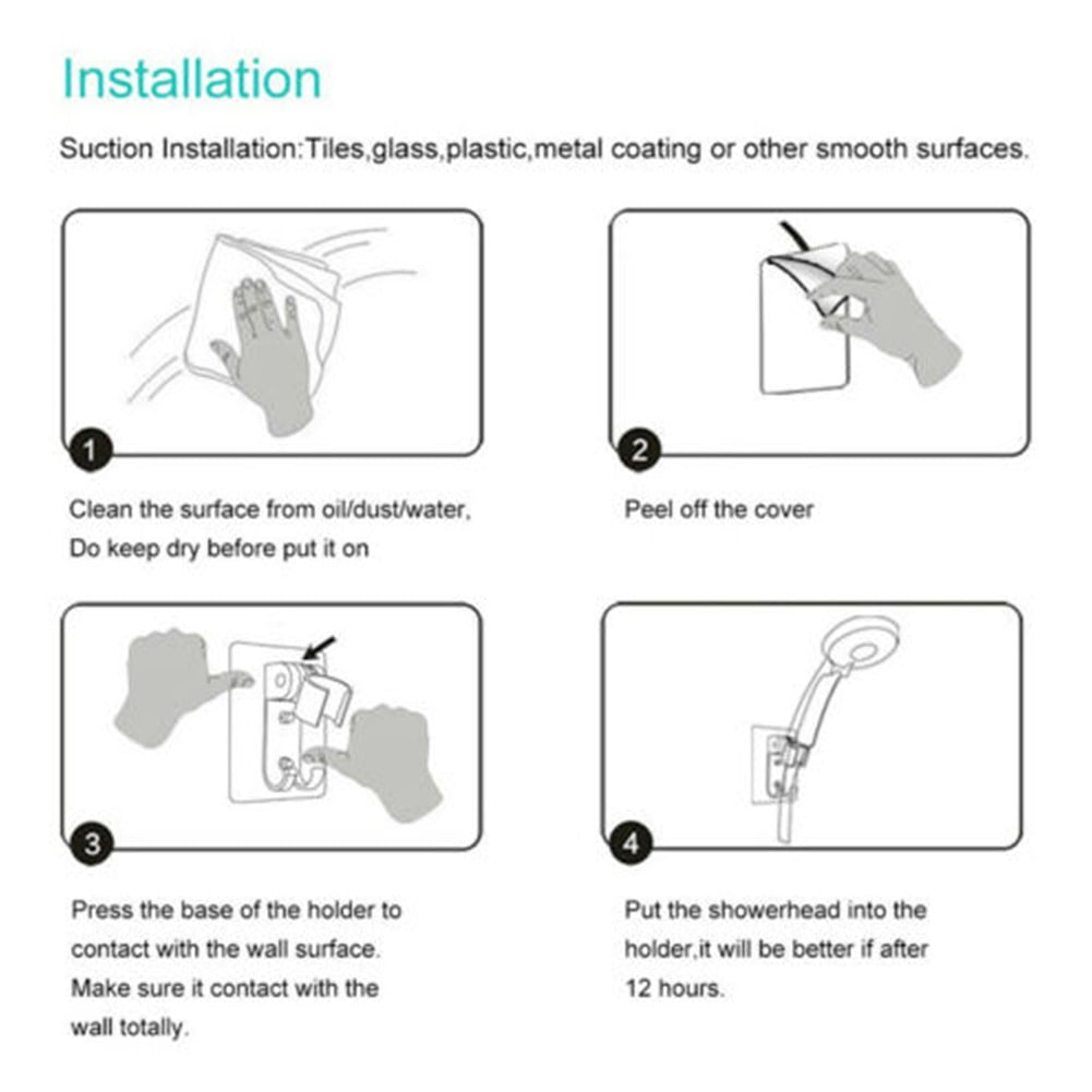 Mlless Adjustable Aluminum Shower Head Holder Stand with Strong