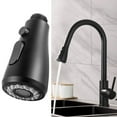 Mlless Black Kitchen Faucet Pull Out Spray Head Replacement for Mixer