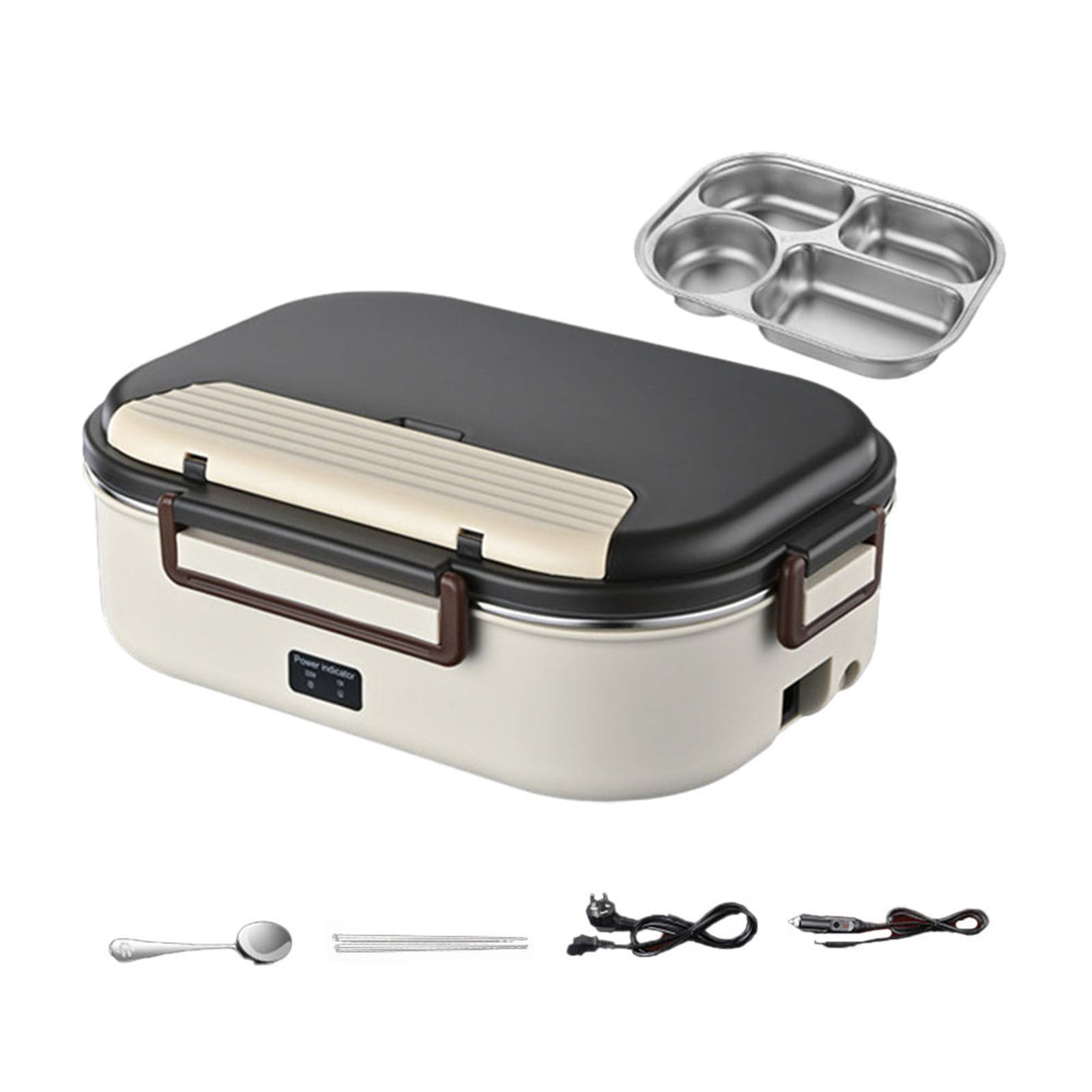 Mlless Electric Heated Lunch Box Insulation Bento Stainless Steel Food ...