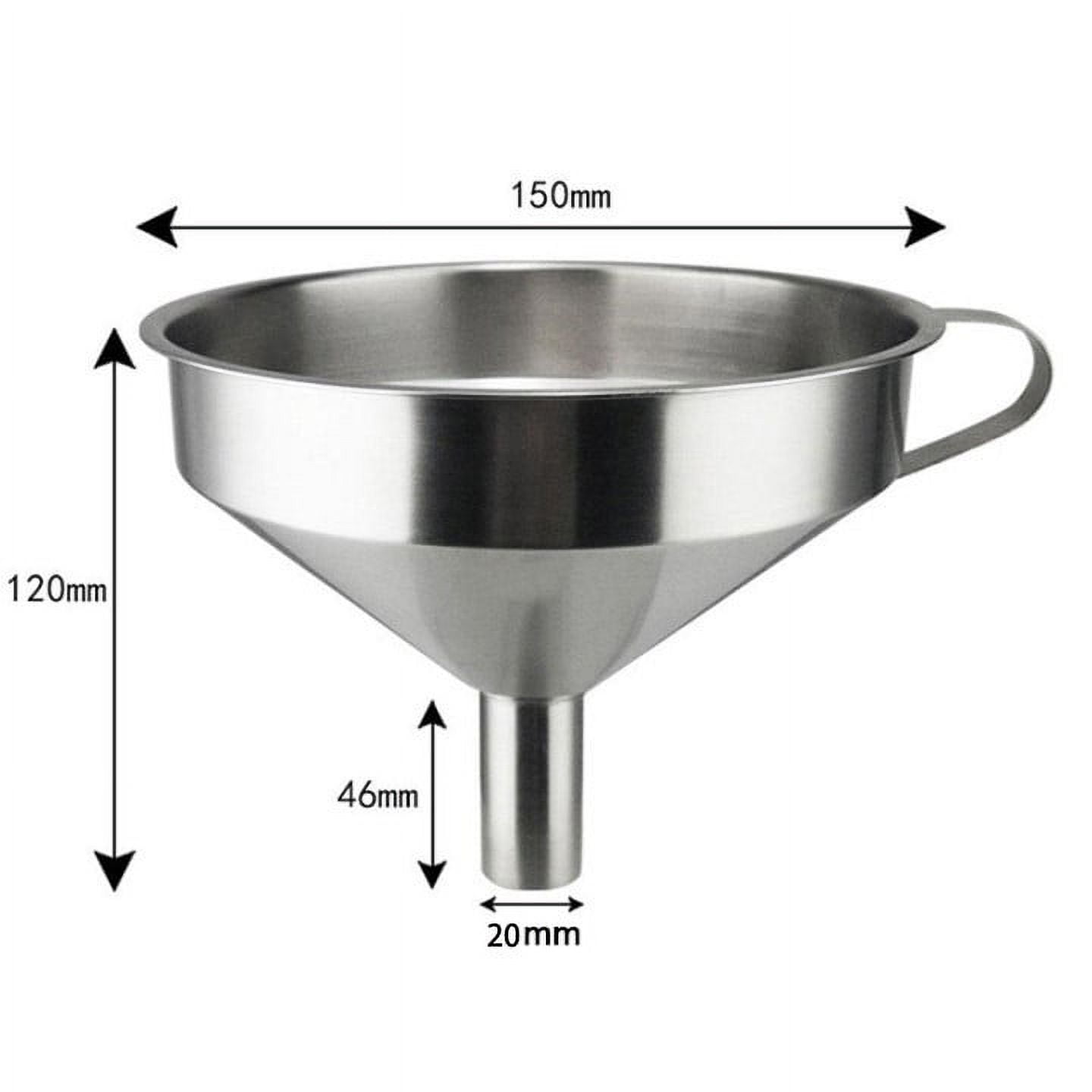 Mlless Kitchen Funnel Stainless Steel Large for Cooking Oil Transfer