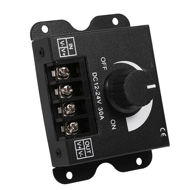 Mlless LED Dimmer Switch for DC 12V24V Knob PWM Dimming Controller