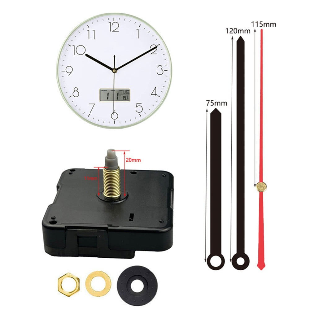 Mlless Quartz Wall Clock Movement with Replacement Kit for Custom