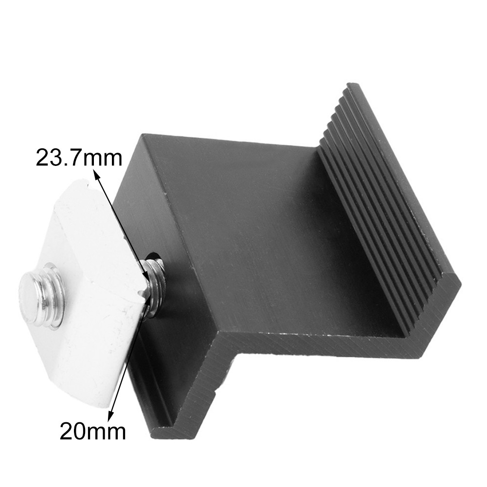 Mlless Solar Panel Mounting Bracket Clamp for 30mm/35mm Panels Black