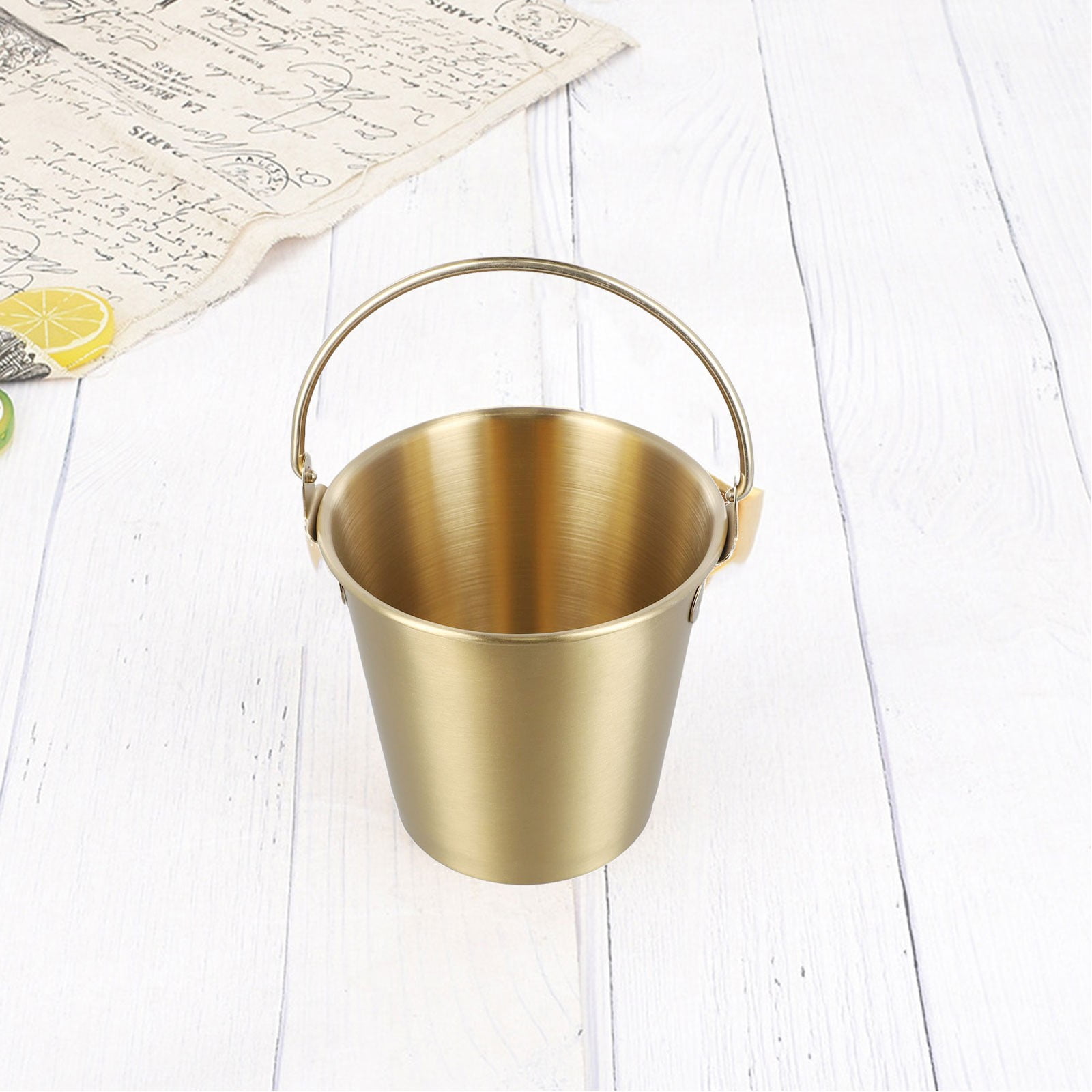 Mlless Stainless Steel Portable Ice Bucket for Snacks and Drinks with
