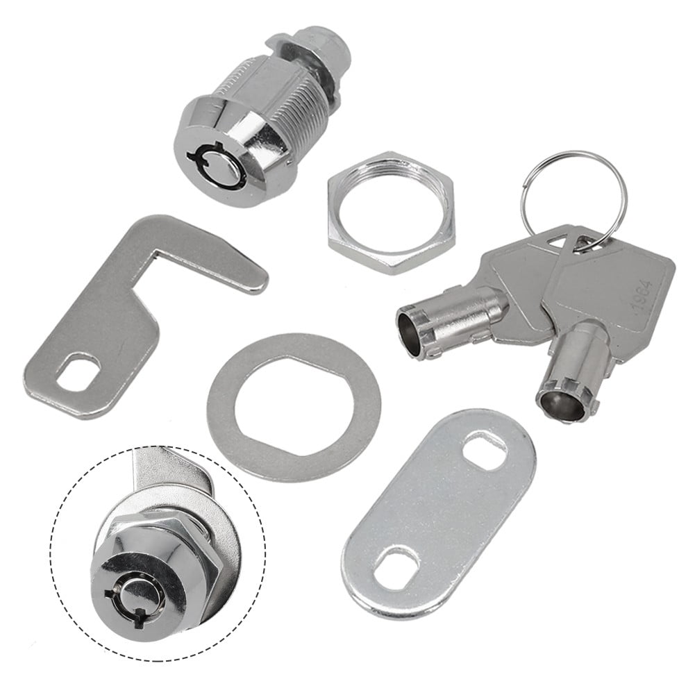 Mlless Tool Box Lock Cylinder Camlock with 90 Degree Hook and Keys for