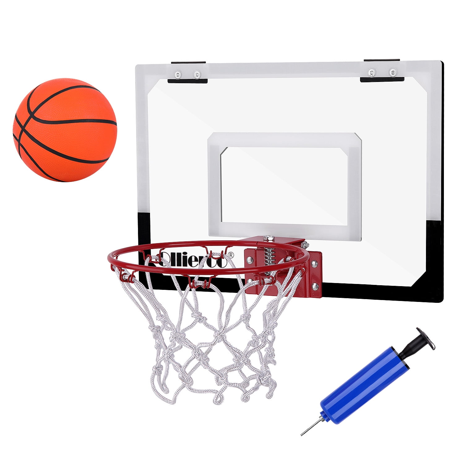 Over The Door Pro Mini Basketball Hoop pour enfants adultes adolescents,  pour porte et mur avec accessoires de basket-ball complets (18x12 pouces)