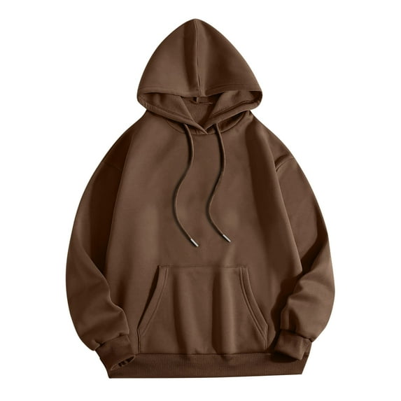 Mlmzgr Womens Hoodies Long Sleeve Crew Neck Drawstring Sweatshirts with Pockets Loose Fitted Casual Outdoor Sports Shirts