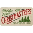 thumbnail image 1 of Mloabuc Farm Fresh Christmas Trees Linen Door Mat Christmas Decor Funny Indoor Mats Holiday Creative Decorative Seasonal Burlap Welcome Floor Mat Switch Mat for Outdoor 17 x 30 in, 1 of 6