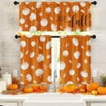 thumbnail image 1 of Mloabuc Hello Fall Kitchen Window Curtains and Valances Set 36 Inch, Thanksgiving Harvest Pumpkins Orange Short Tier Curtain for Cafe Living Room Bathroom, Autumn 3 Pieces Set Kitchen Decor, 1 of 6