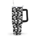 thumbnail image 1 of Mloabuc Skull Tumbler with Handle, 40oz, Lid and Straw - Goth Halloween Decor for Women, 1 of 3
