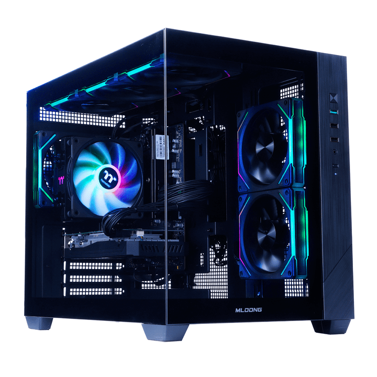 Mloong Gaming PC, AMD Ryzen 5 5500, Radeon RX 6600, 16GB RAM, 1TB 