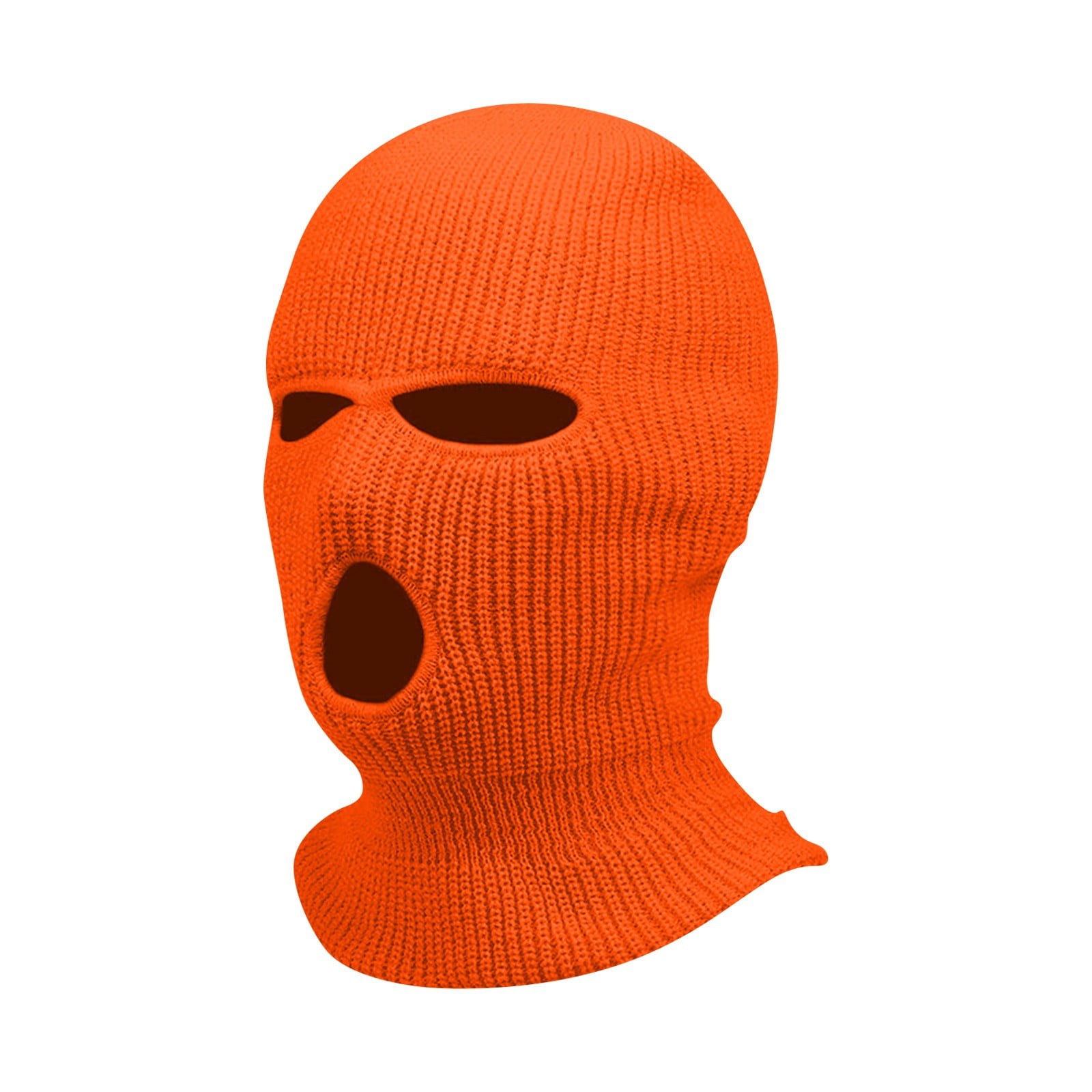 FLYMOON Winter Knitted Balaclava Mask - 3 Hole Full Face Cover For Skiing, Cycling & Outdoor Sports (Red)