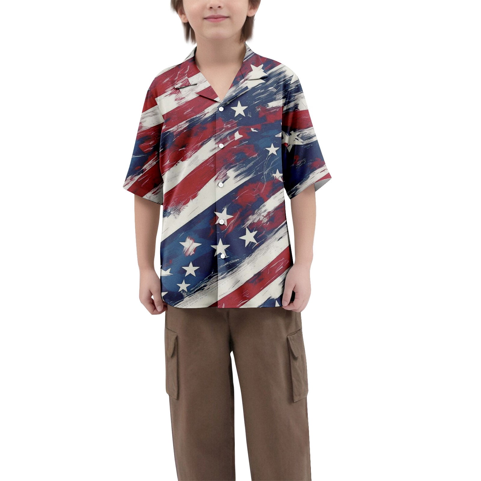 Independence Day Collection For Boys White/Green Flag  Design main image 0