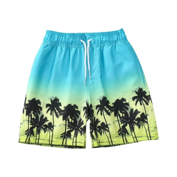 Mlqidk Boys Swim Shorts with Compression Liner Quick Dry Toddler Boy Bathing Suit Stretch Toddler Swim Shorts Teen Boy Beach Boardshorts Green 11-12Y