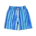 thumbnail image 1 of Mlqidk Boys Swim Trunks with Compression Liner Size 10-12 Quick Dry Toddler Boy Bathing Suit Stretch Kids Swim Shorts Teen Boy Beach Board Shorts Blue 3-4Y, 1 of 4