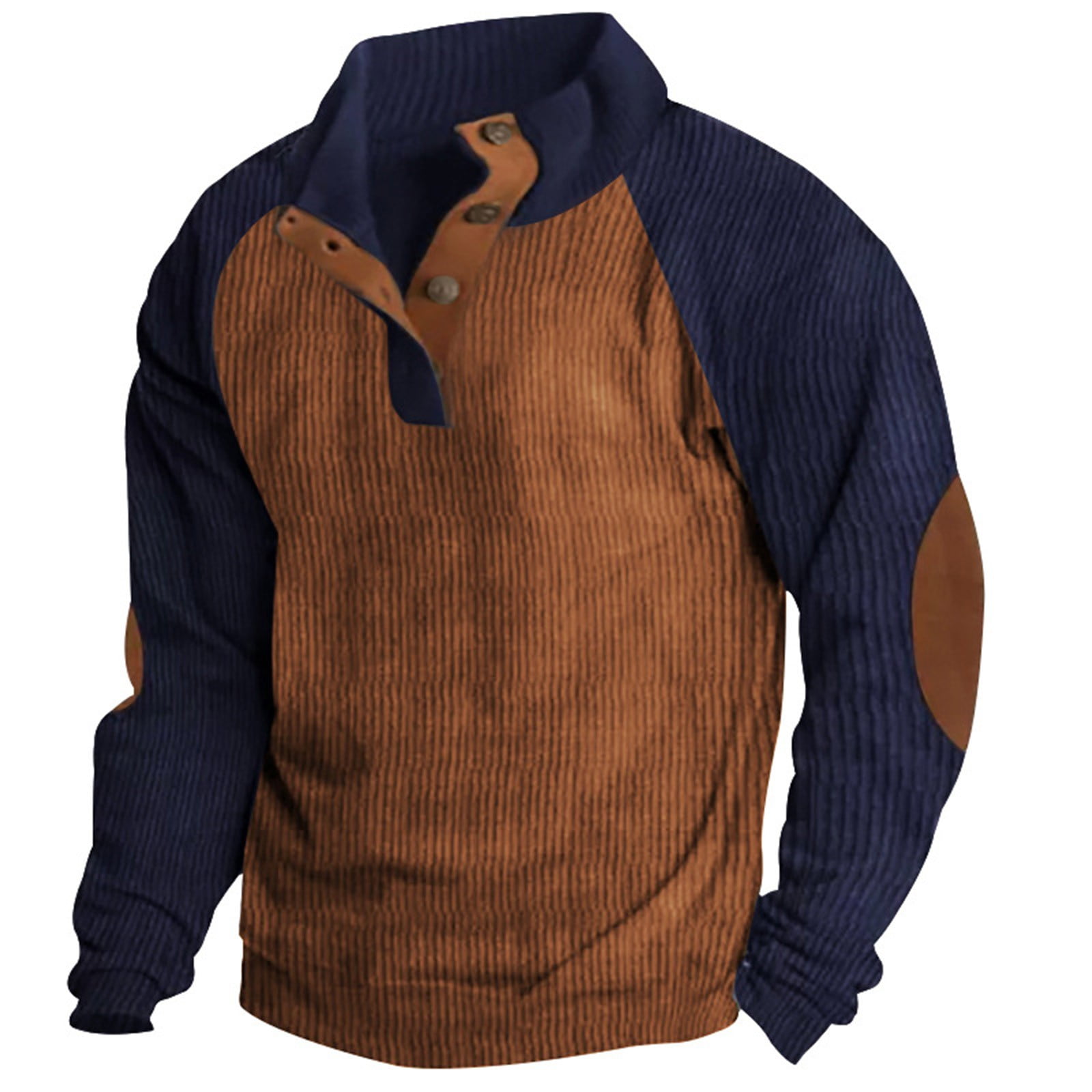 Mlqidk Corduroy Tactical Sweatshirts for Men Long Sleeve Button ...