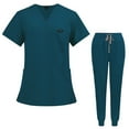 thumbnail image 1 of Mlqidk Healing Hands Scrubs for Women Breathable Medical Uniform Set V Neck Top & Jogger Pant with Pockets Nurse Scubs Royal Blue XL, 1 of 6
