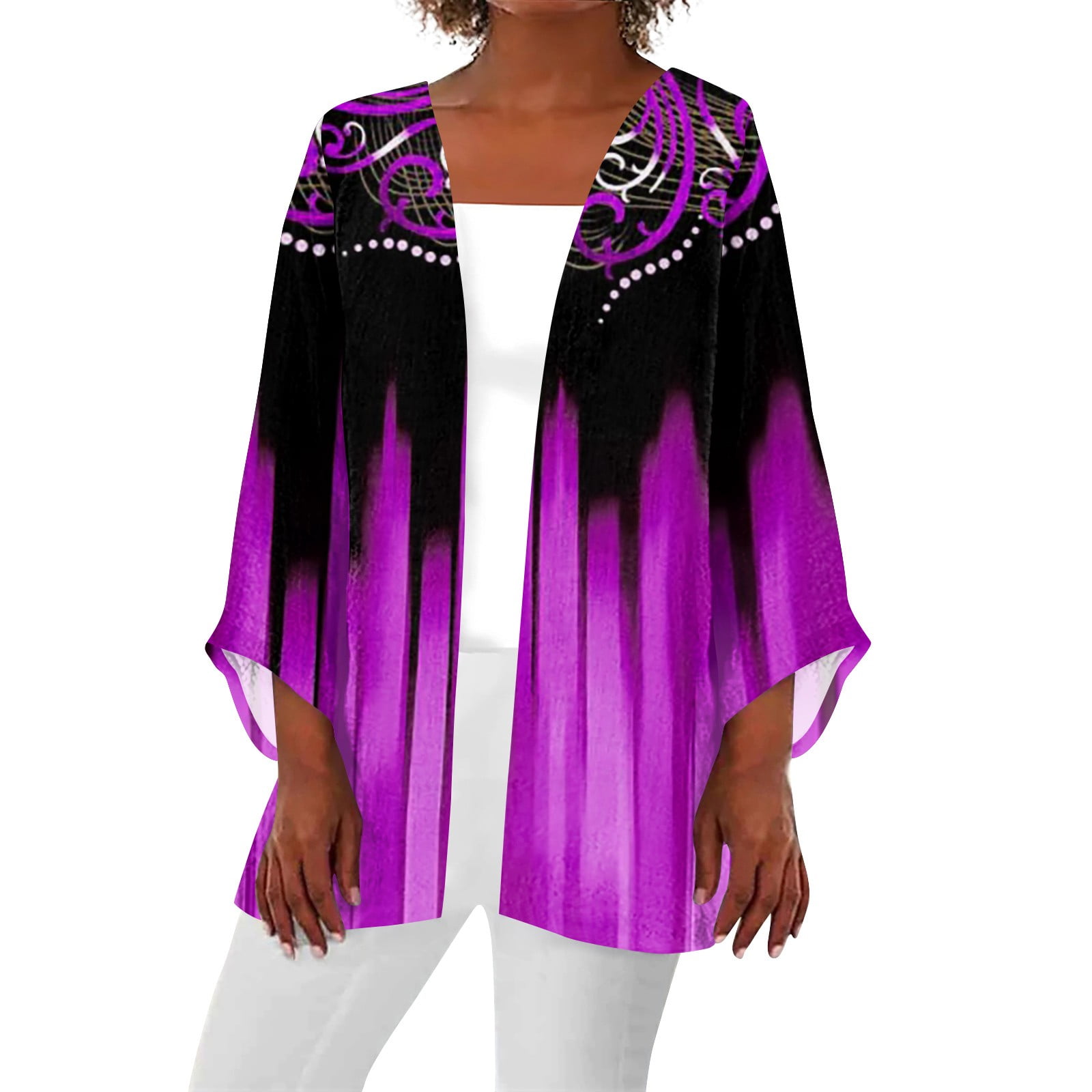 Mlqidk Kimono Cardigans for Women Dressy Summer Floral Print Kimonos