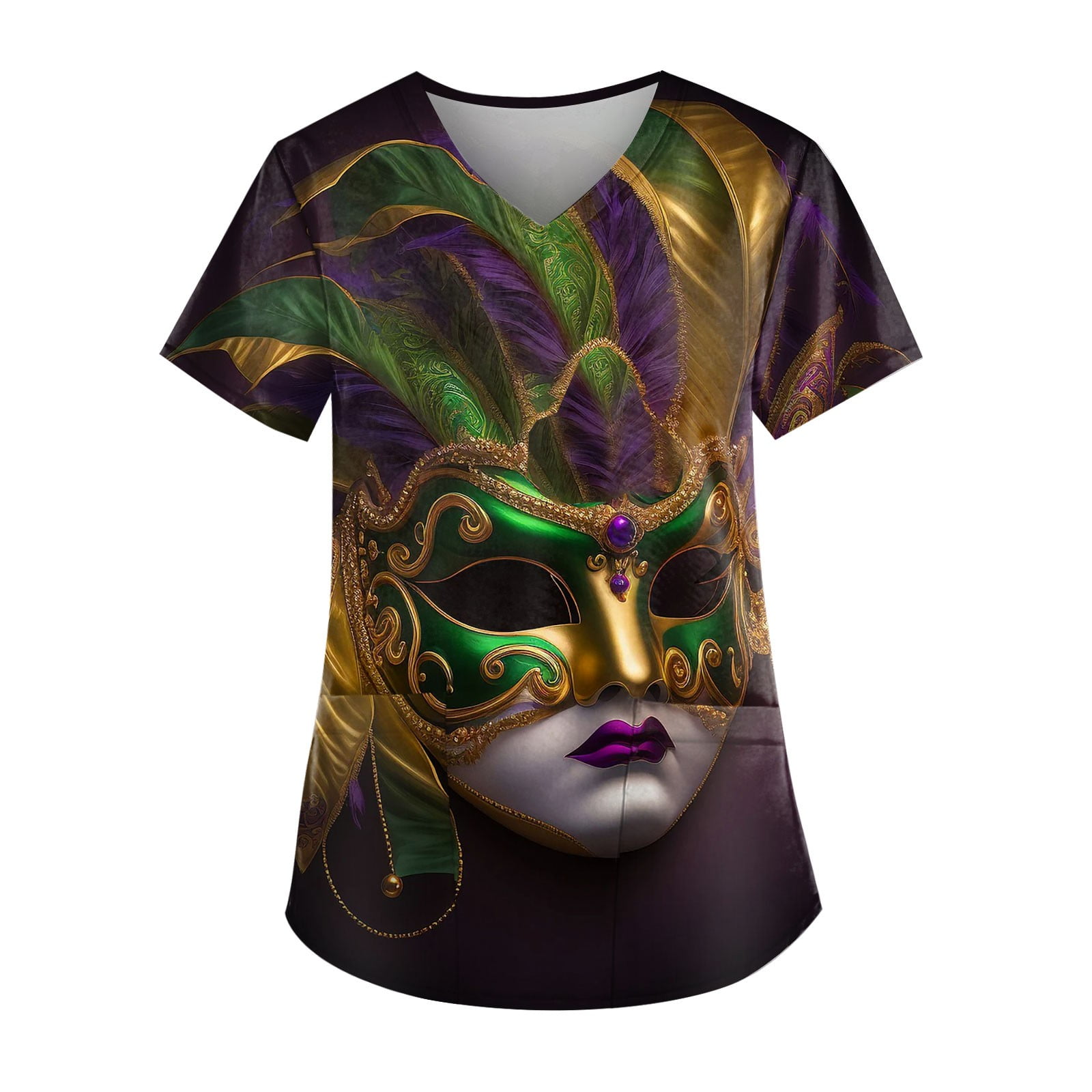 mardi gras print scrub top mardi gras print scrub top