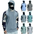 thumbnail image 1 of Mlqidk Men's Lightweight UPF 50+ Shirt Cooling Spf Fishing Hoodies Long Sleeve Hooded Clothing Quick-Dry UV Protection Shirts with Face Mask Black M, 1 of 5