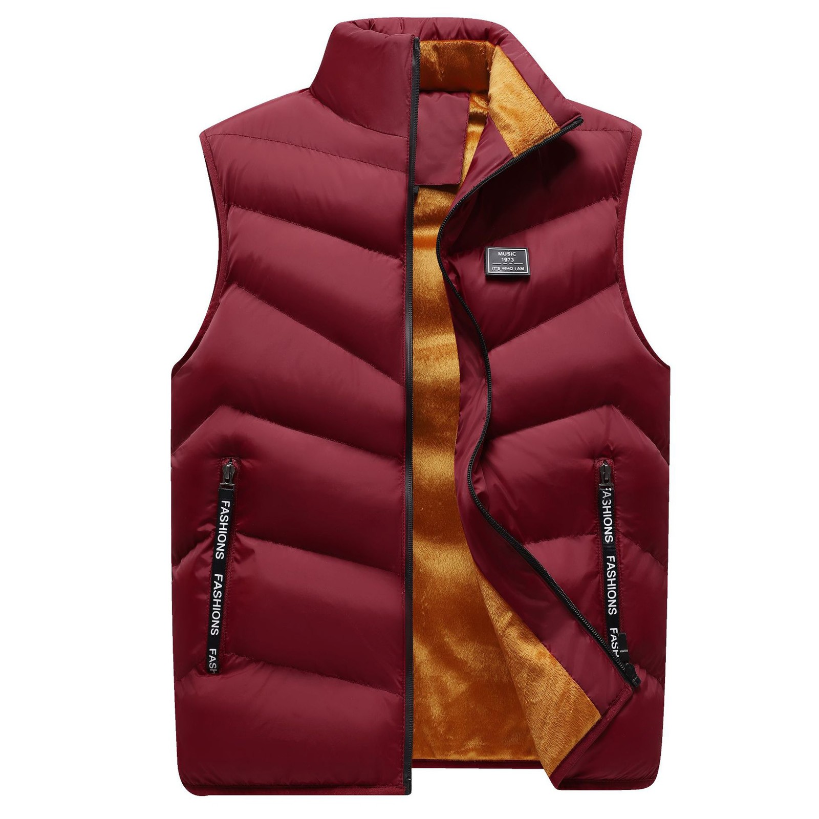 Mlqidk Men's Outerwear Vests WaterResistant Puffer Vest Ultralight Warm Outdoor Sleeveless