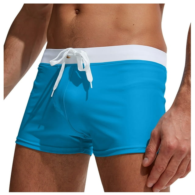 Mlqidk Mens Swimming Trunks Quick Dry Beach Boxer Briefs Swimwear Board