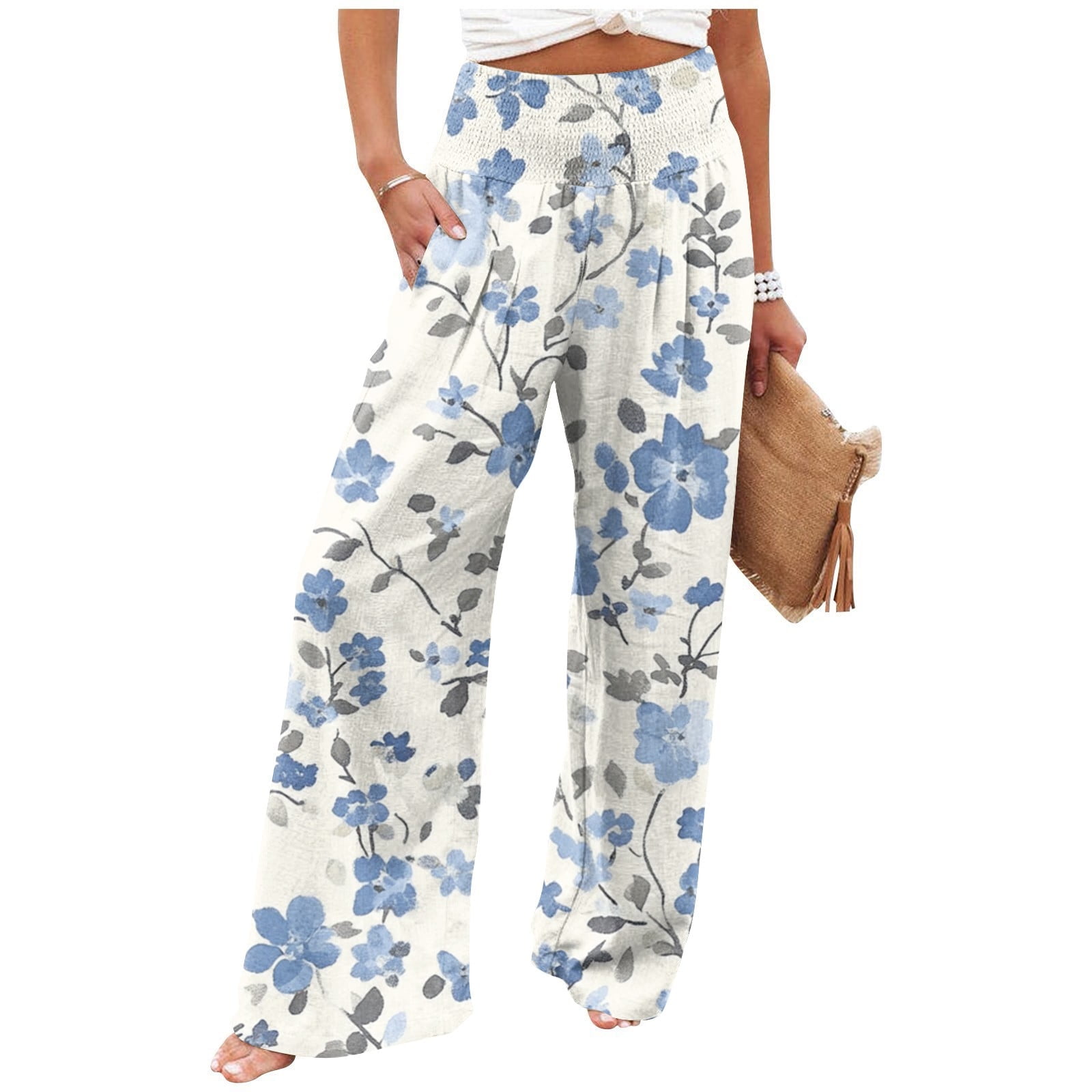 Linen High Waisted Palazzo Pants