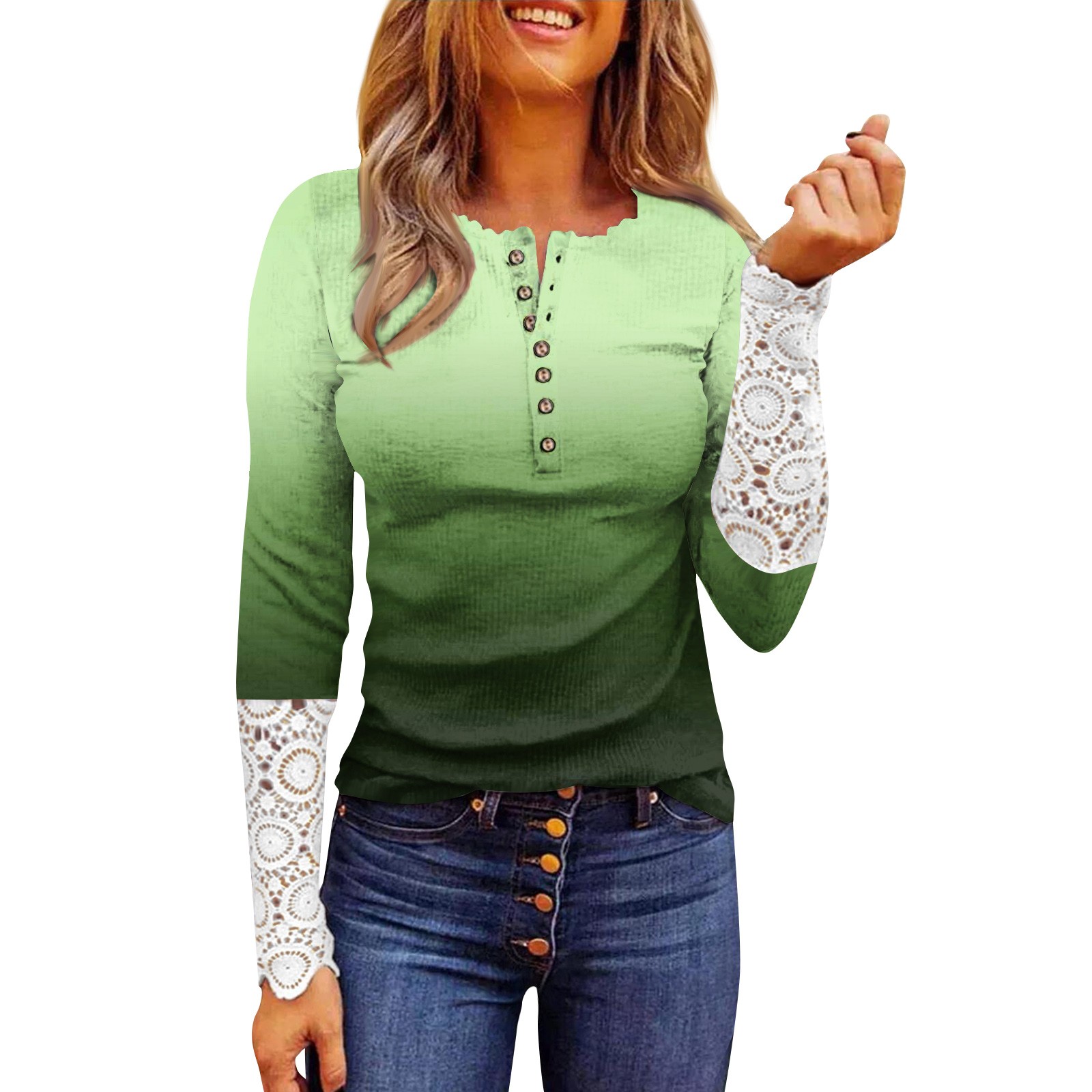 Mlqidk Plus Size Button Up Shirts for Women Long Sleeve Tunic Tops for