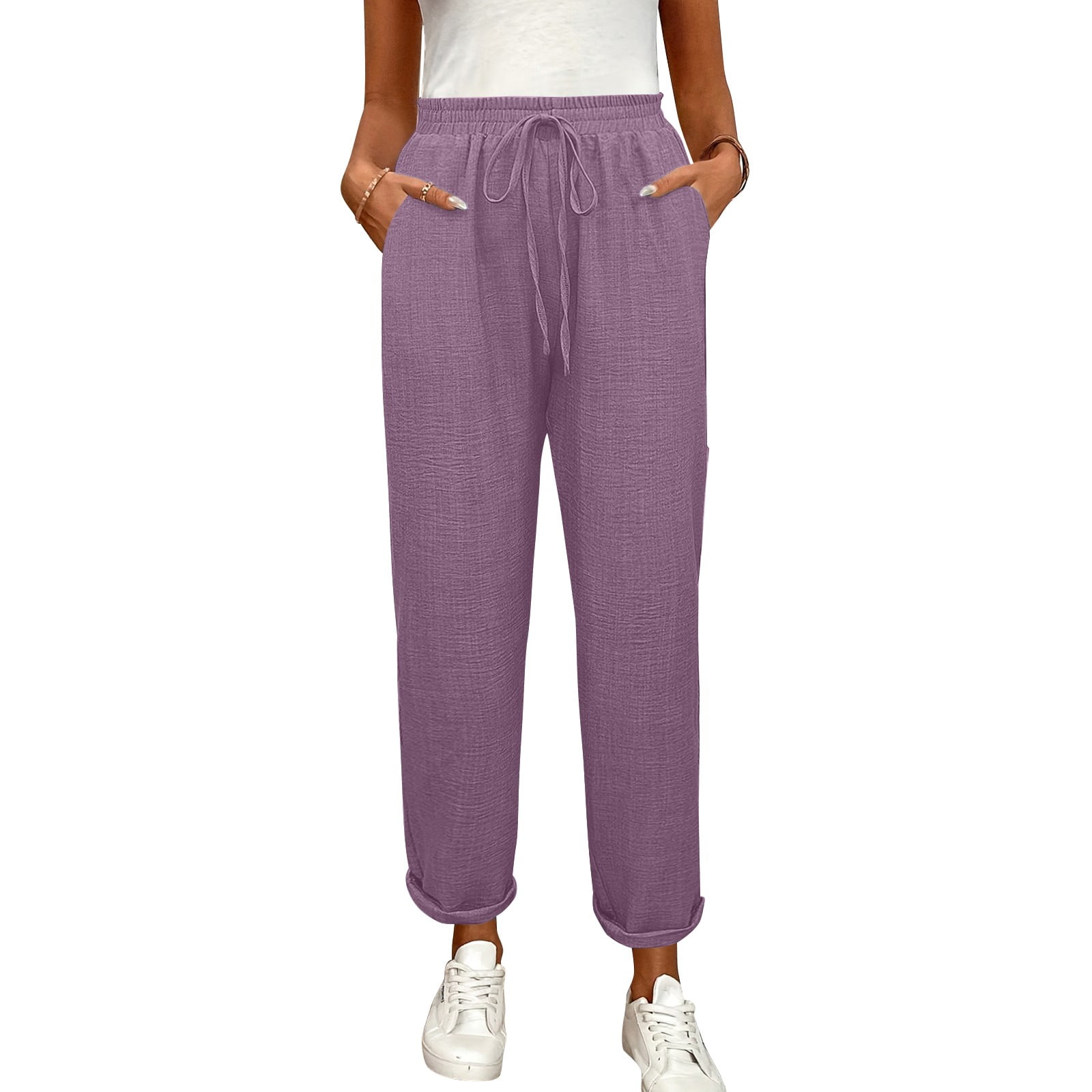 Chiclily Women's High Waisted Wide Leg Lounge Pants, Lightweight