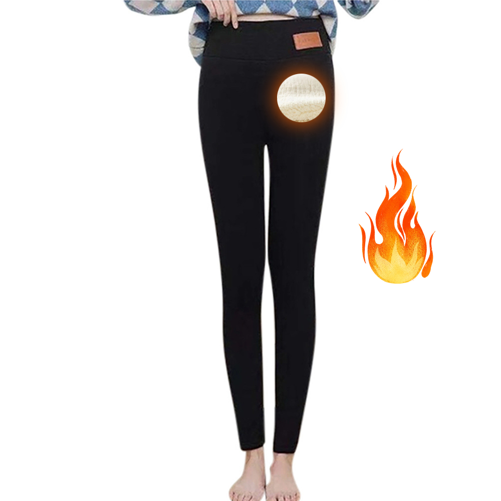 Mlqidk Super Thick Cashmere Leggings for Women Fleece Lined Tights