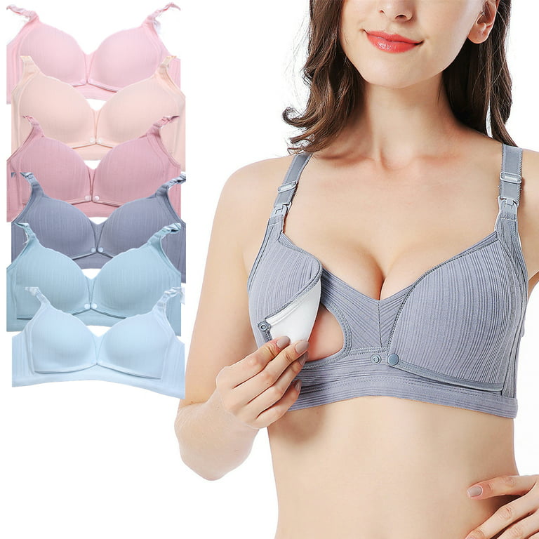 Breastfeeding Bra Of Pregnant Front Closure A Button High Elastic