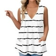 thumbnail image 1 of Mlqidk Women's Plus Size Tops 4x-5x Sexy Deep V Neck Tank Shirts Floral Print T-Shirt Sleeveless Shirts Loose Fit Casual Womens Clothing White XL, 1 of 5