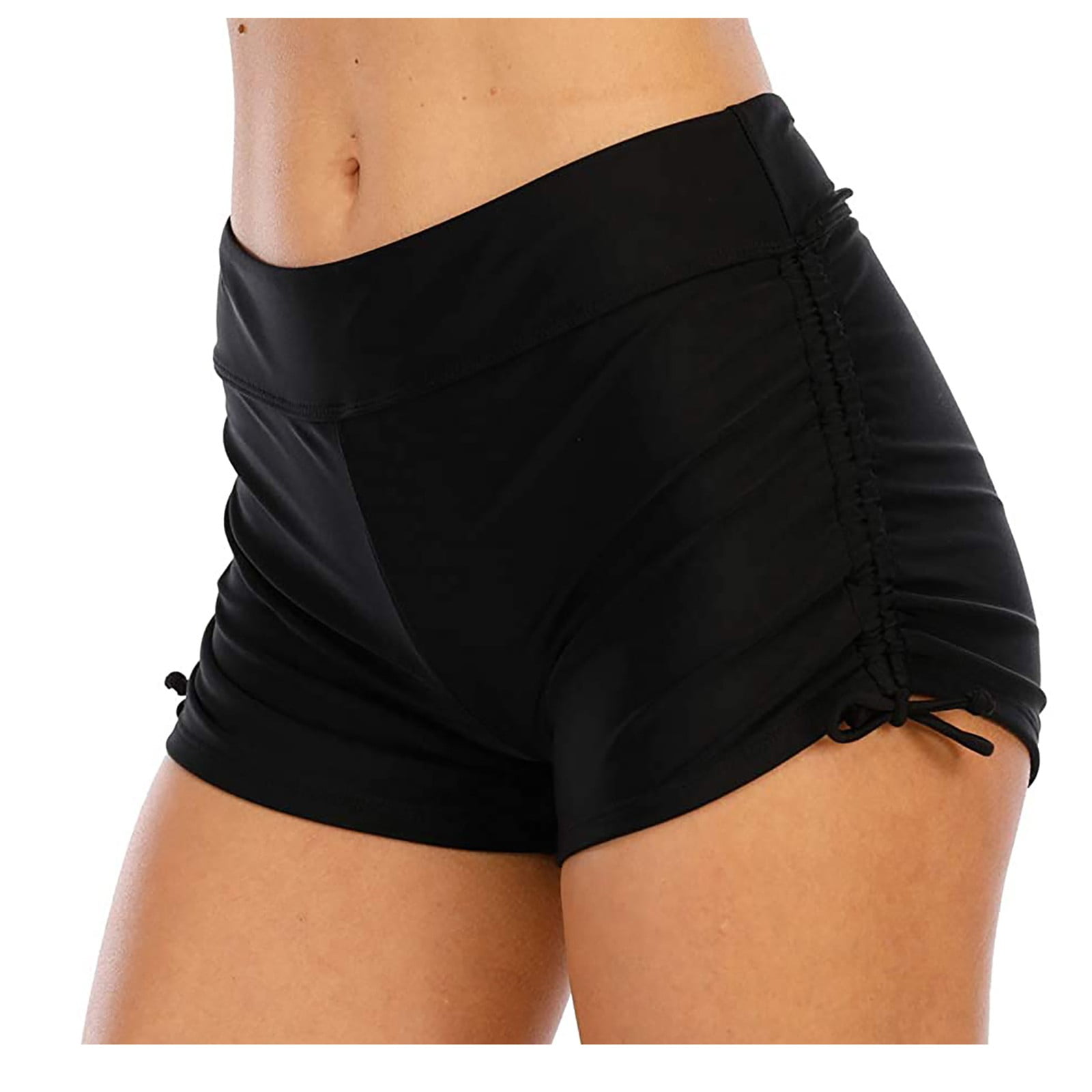 Mlqidk Womens Swim Shorts High Waisted Bathing Suit Bottoms Adjustable