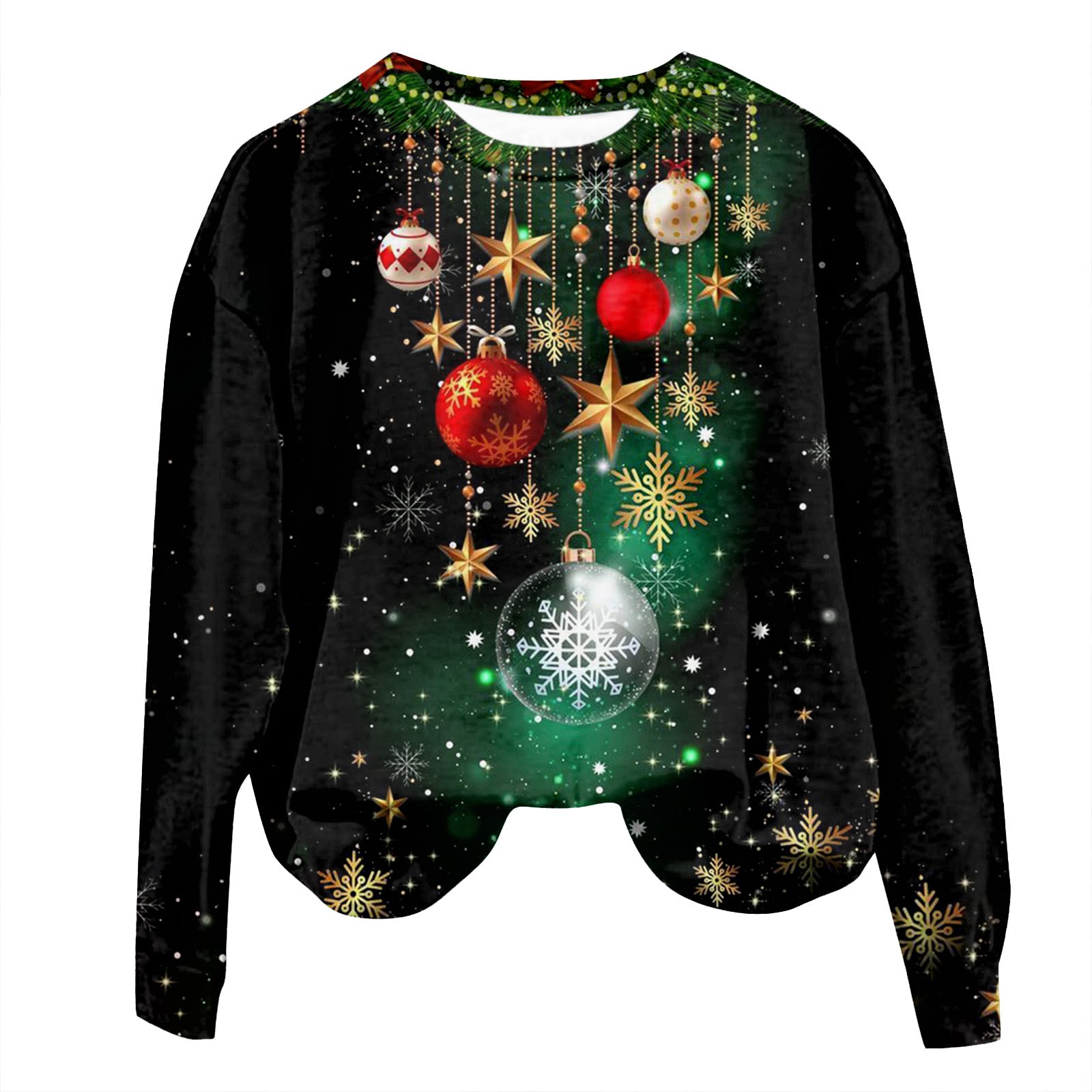 Mlqidk Womens Ugly Christmas Sweaters Plus Size , Christmas Snowflake