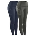 thumbnail image 1 of Mlzmgr 2PC Yoga Leggings for Women Breatable High Waist Trousers with Pockets Workout Gym Pants S-3XL, 1 of 7